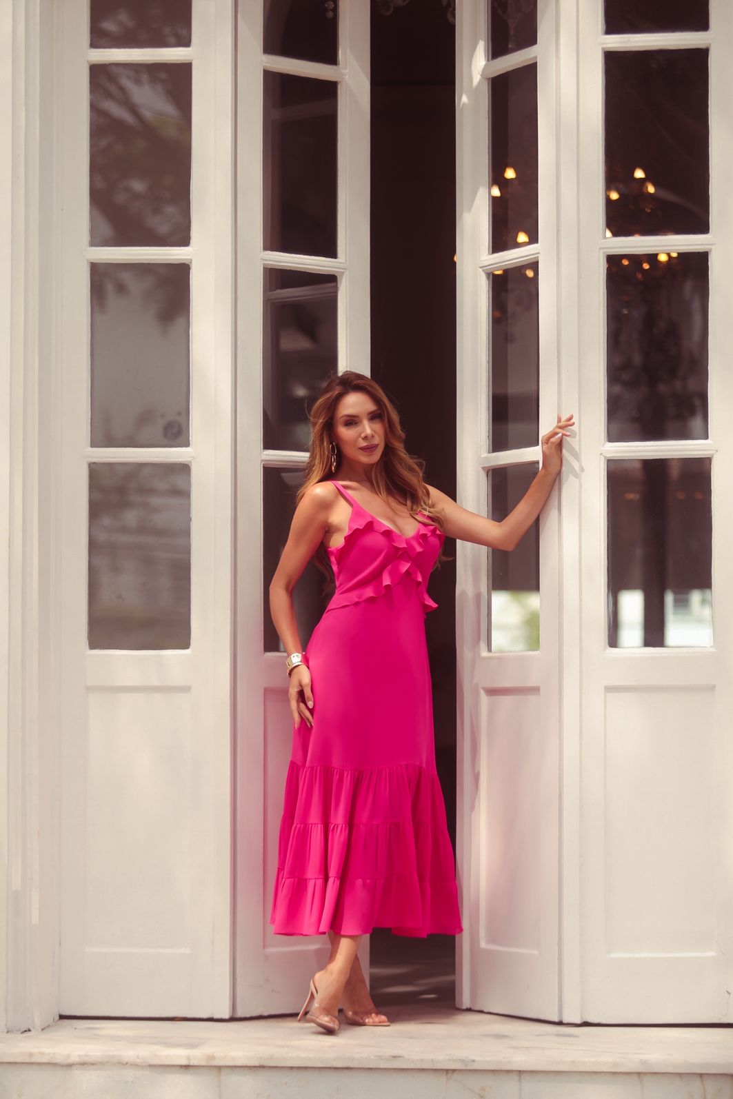 Vestido Juliana Yoryu Babados - Donna Ritz