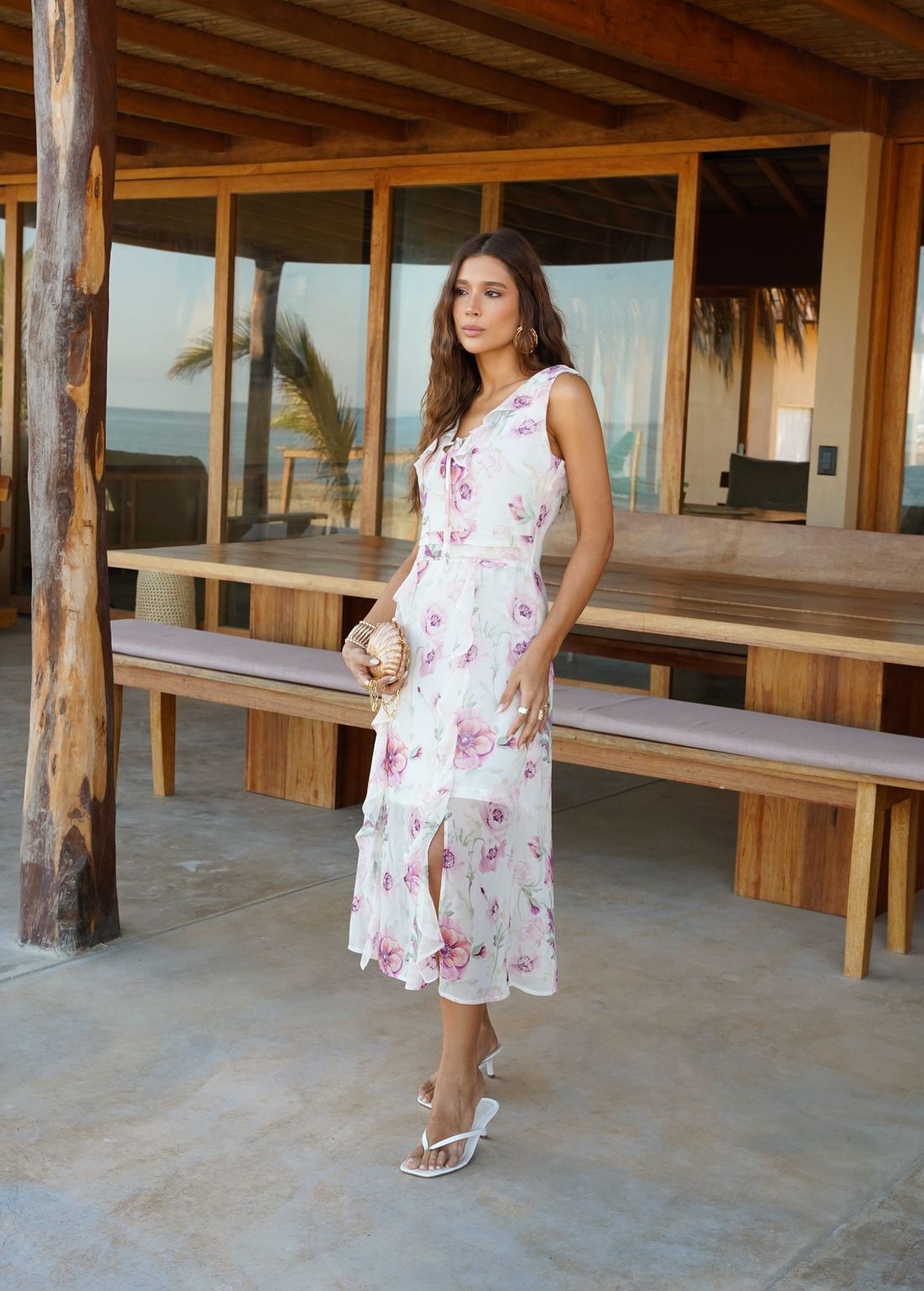 Vestido Midi Floral -Doce Flor Vestido Midi Floral -Doce Flor