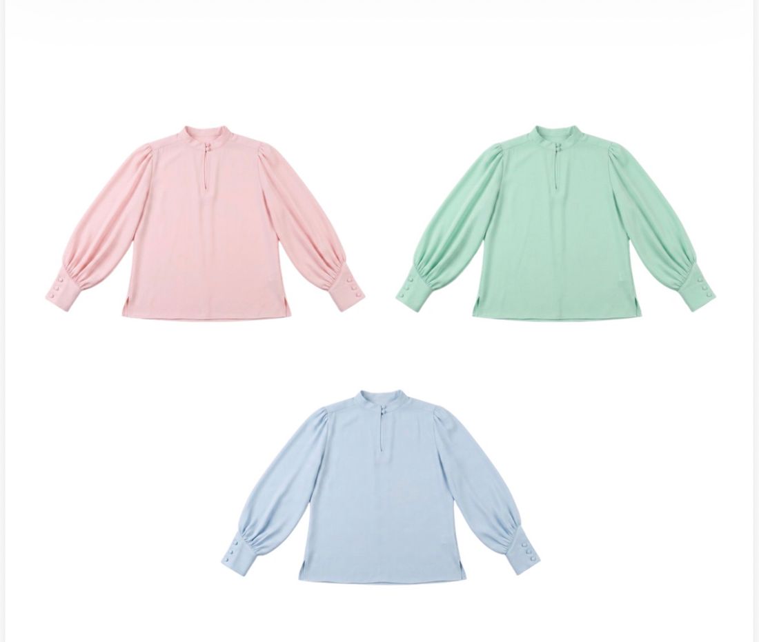 Blusa Crepe Gola Manga Bufante - Doce Flor