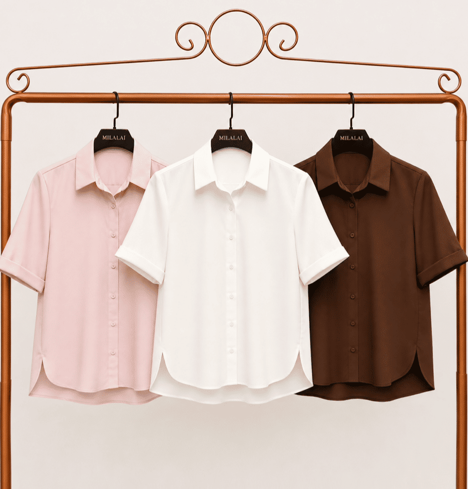 Camisa Viscolinho Manga Curta - Milalai Camisa Viscolinho Manga Curta - Milalai
