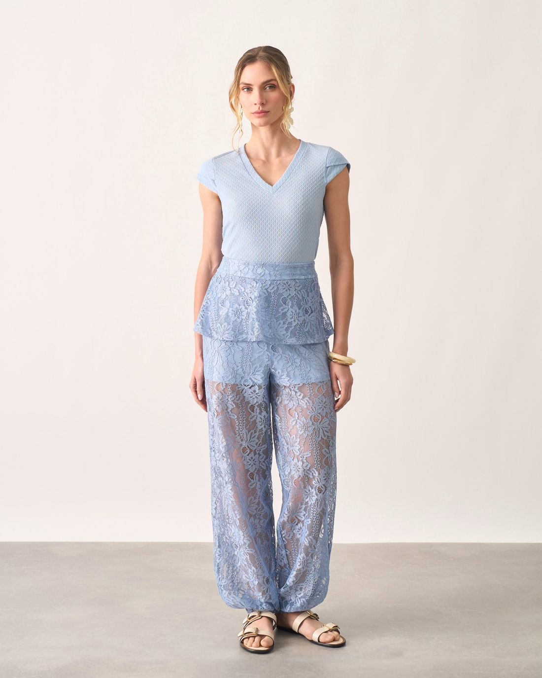Blusa Malha Maquinetada Decote V - Milalai Blusa Malha Maquinetada Decote V - Milalai