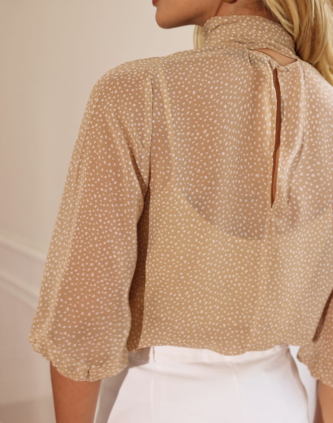 Blusa Gola Laço Estampa Poás - Doce Flor