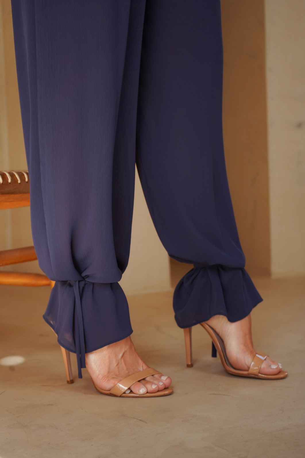 Calça Reta Yoryu Pala Lastex - Donna Ritz