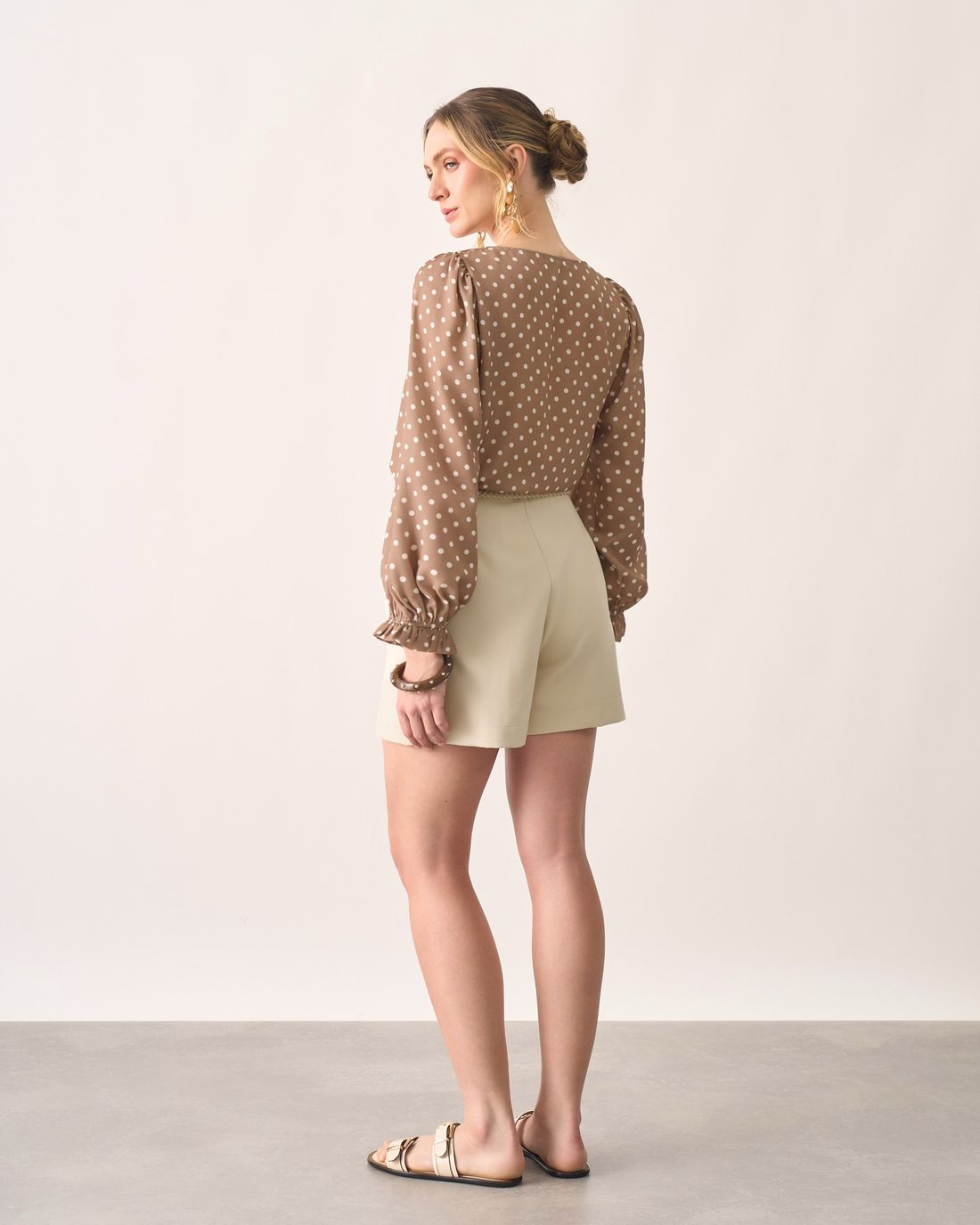 Blusa Crepe Manga Longa Poás - Milalai Blusa Crepe Manga Longa Poás - Milalai