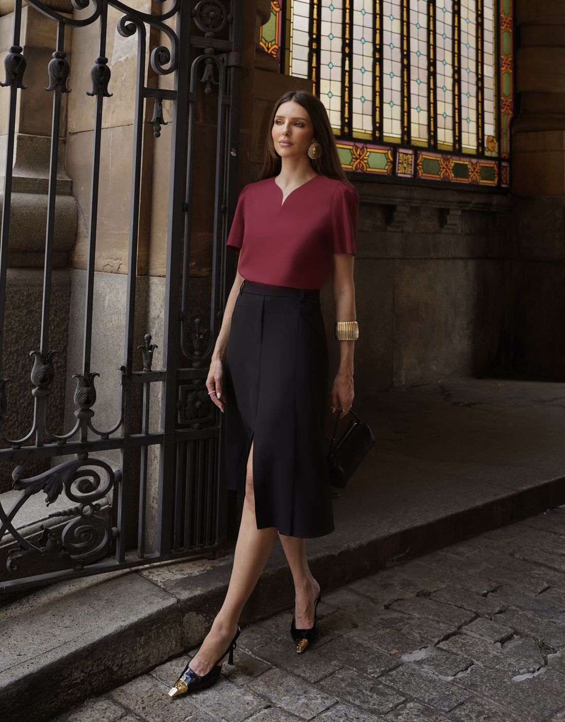 Blusa Com Fenda No Decote - Doce Flor