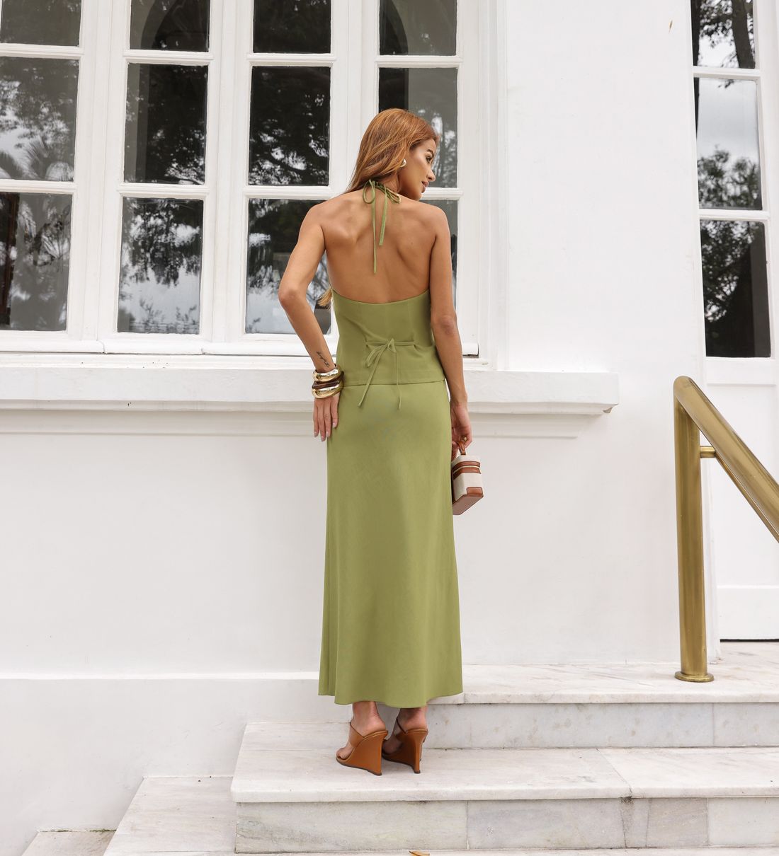 Saia Longa Alfaiataria Viscose  - Doce Flor