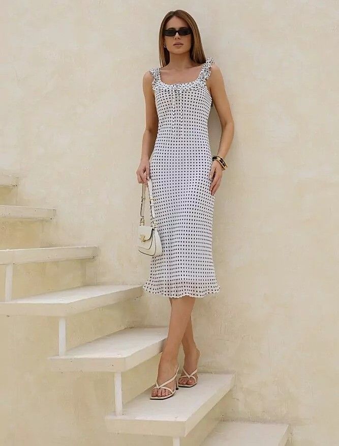 Vestido Midi De Poás Com Babados - Doce Flor