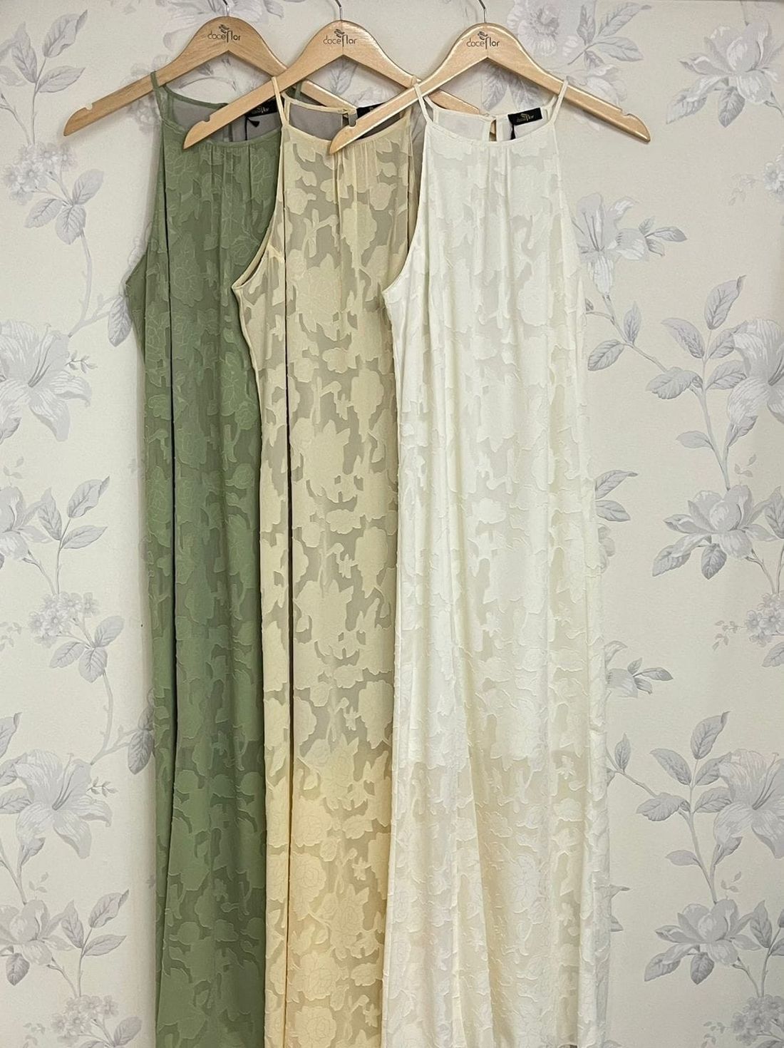 Vestido Longo Em Chiffon - Doce Flor