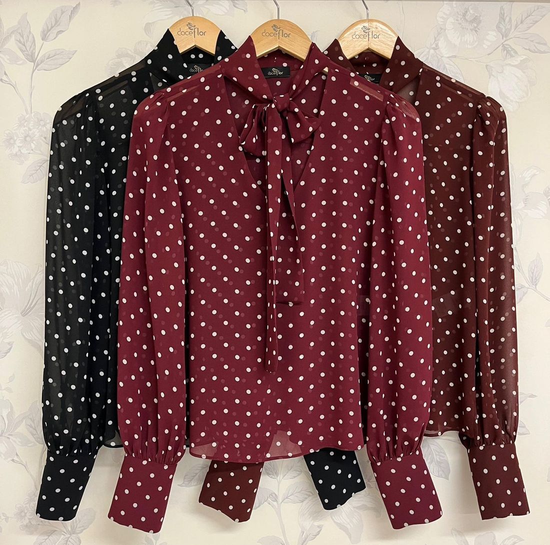 Blusa Crepe Manga Longa Poás - Doce Flor