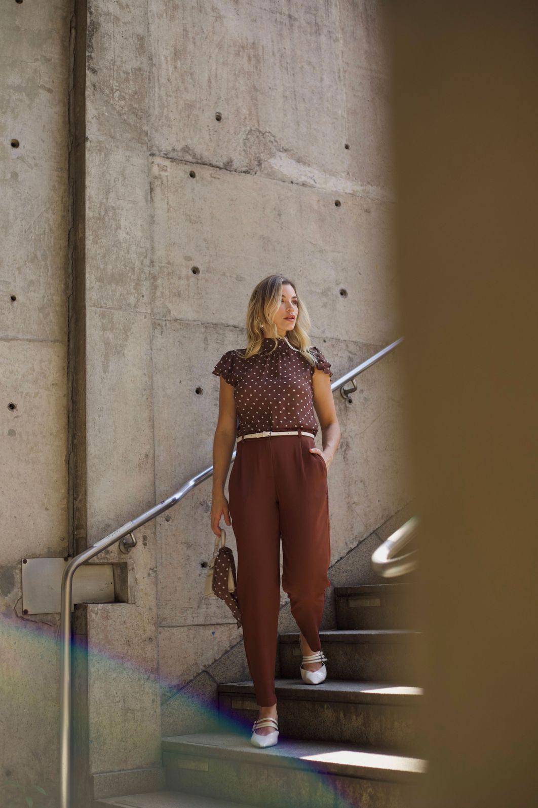 Blusa Crepe Gola Alta Poás - Doce Flor