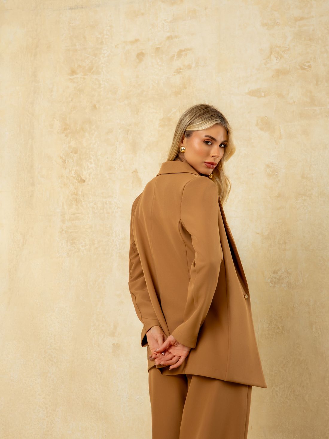 Blazer Feminino de Alfaiataria com Botões Dourados- Doce Flor