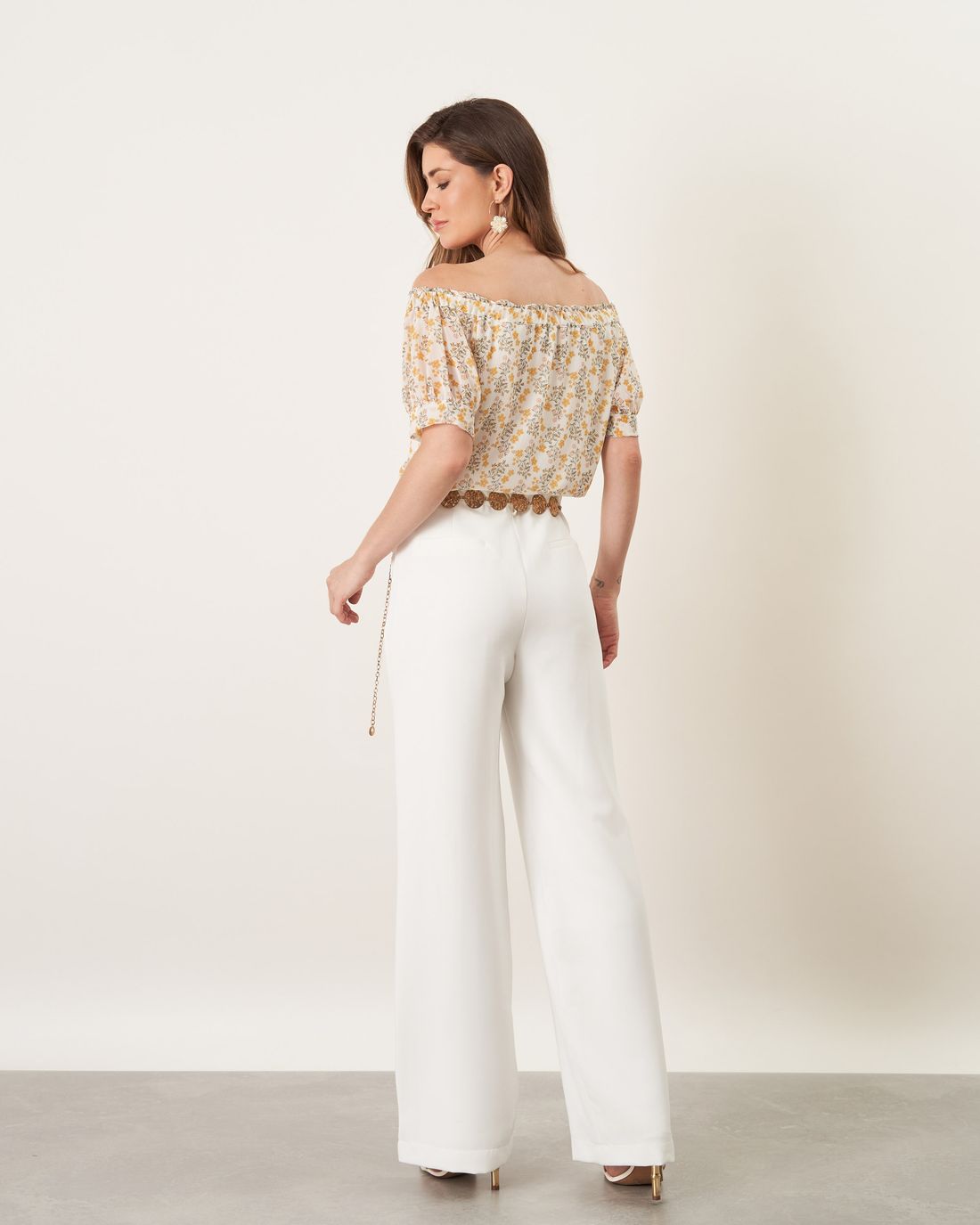 Blusa Ombro a Ombro Estampa Floral - Milalai