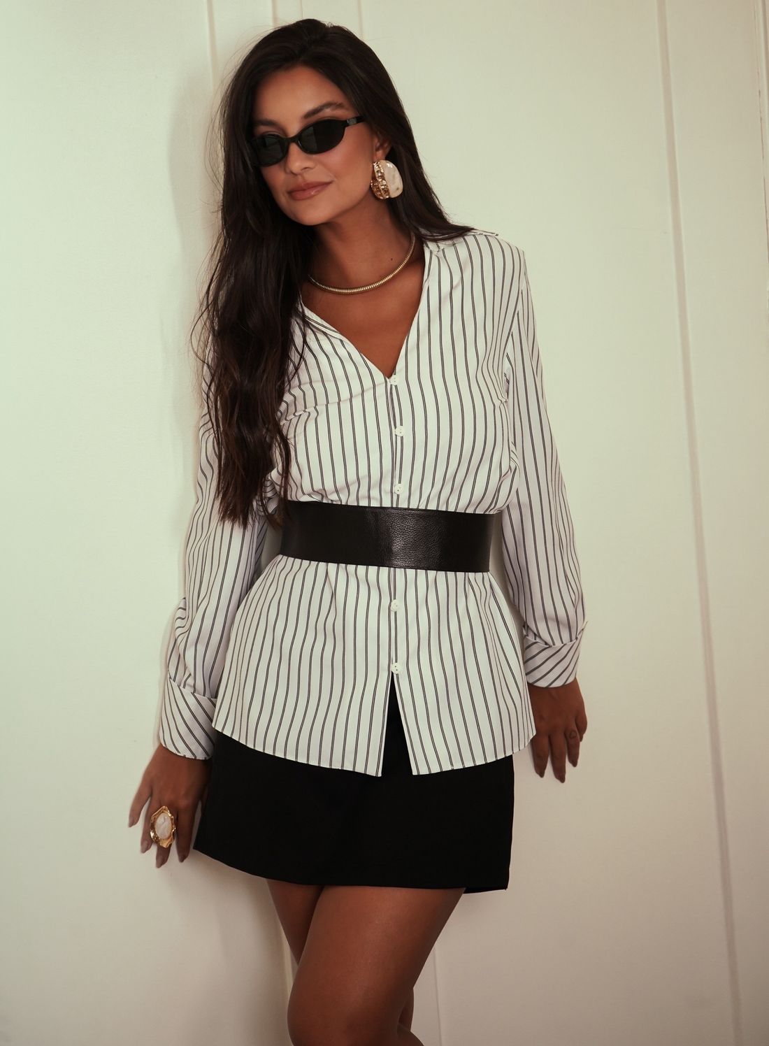 Camisa Listrada Amarração - Donna Ritz Camisa Listrada Amarração - Donna Ritz