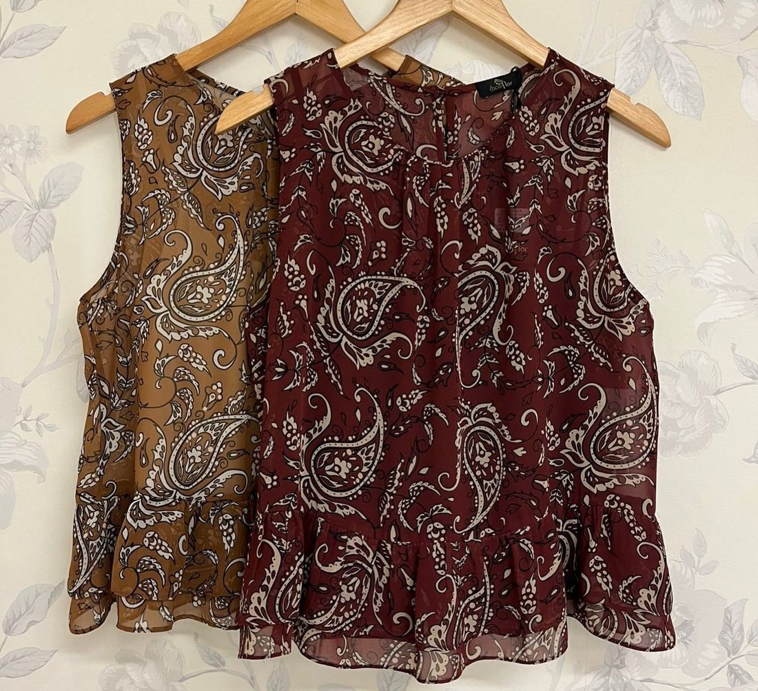 Blusa Crepe Cavada Estampa Cashmere - Doce Flor