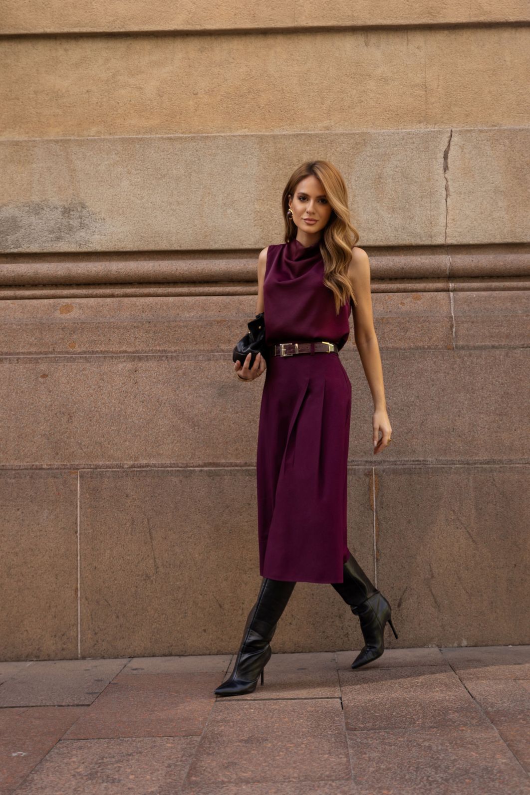 Saia Midi Prega - Doce Flor