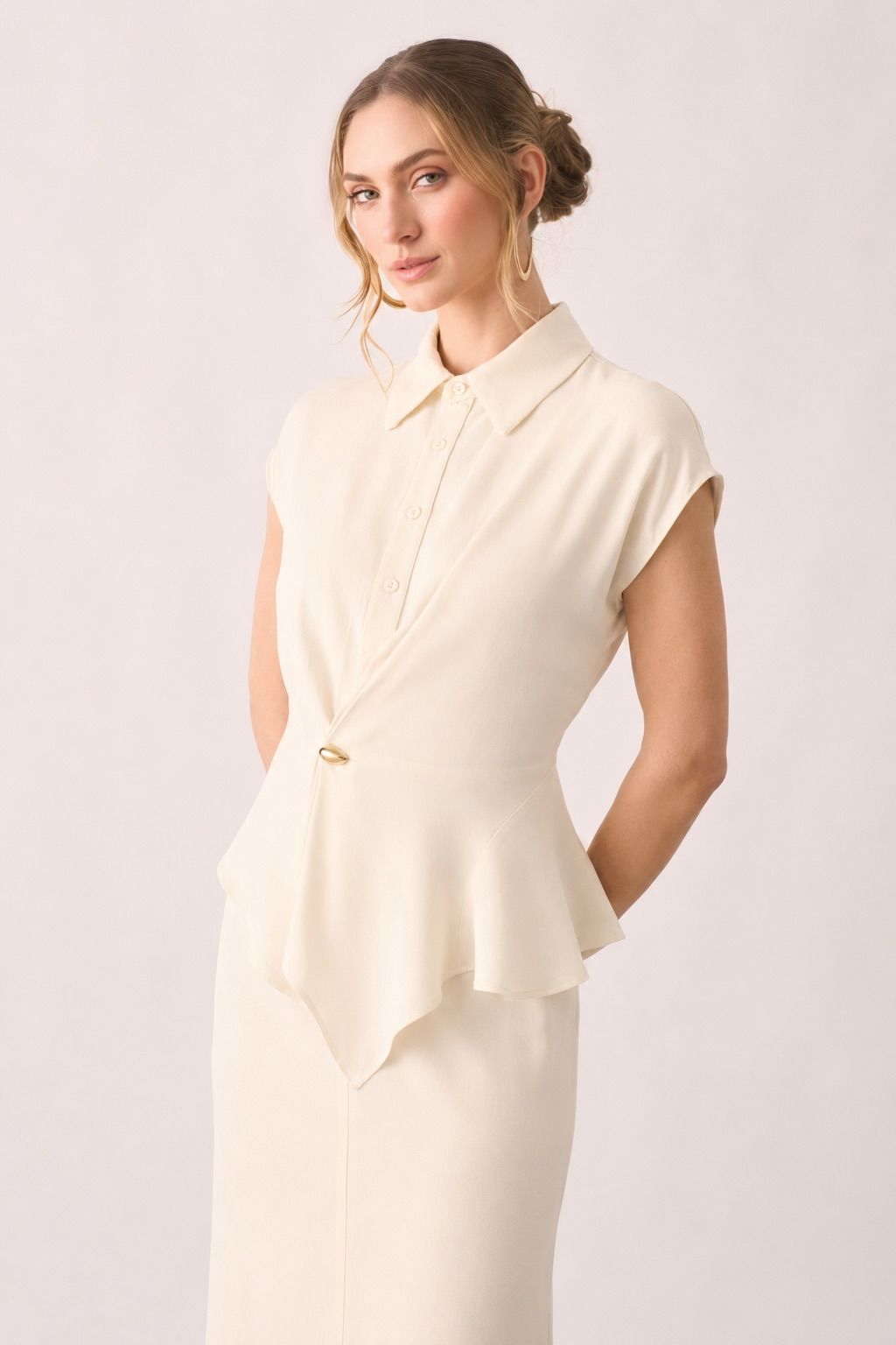 Camisa Viscose Twill Assimétrico - Milalai Camisa Viscose Twill Assimétrico - Milalai