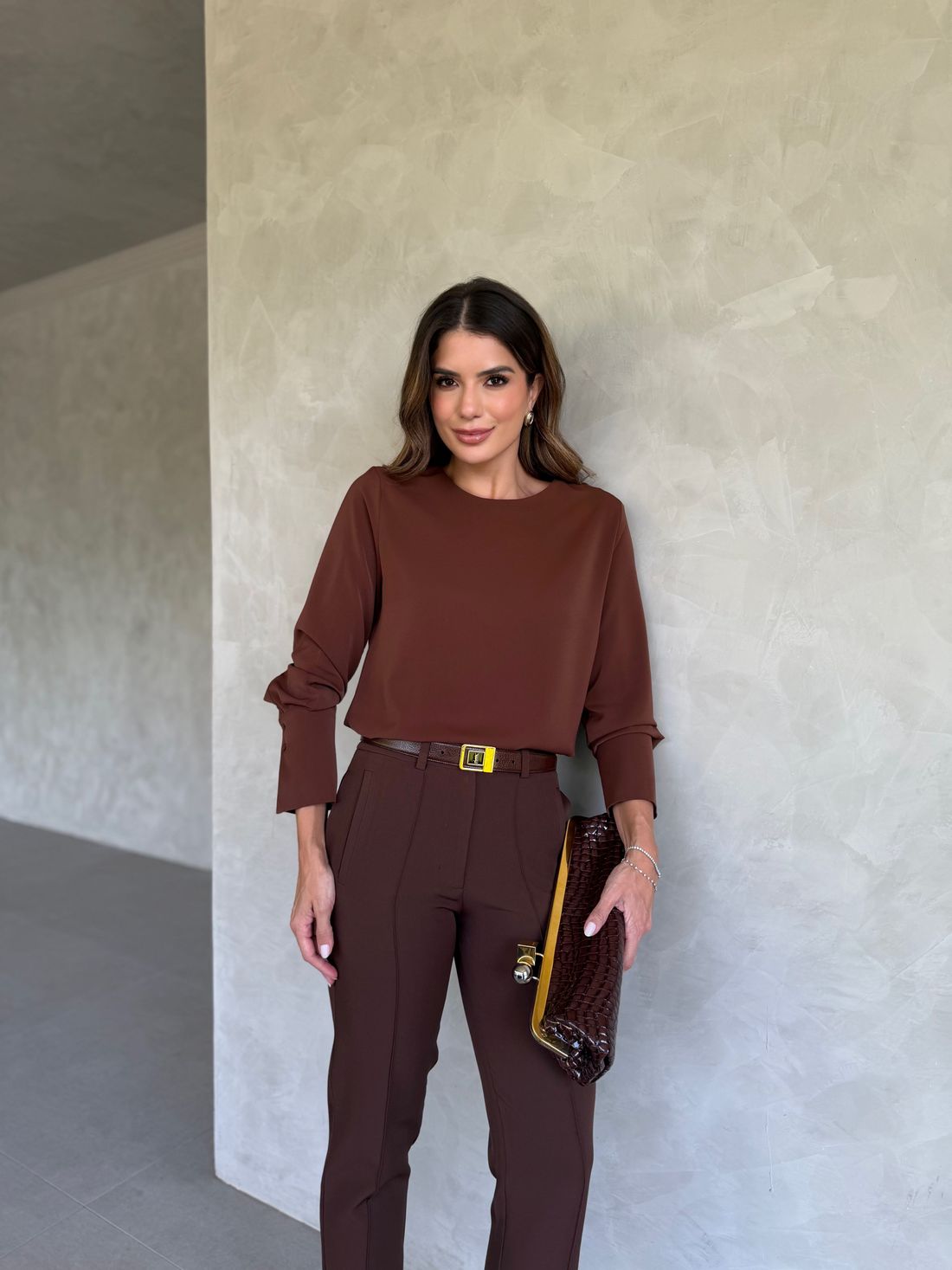 Calça Ariane Alfaiataria Com Nervuras - Doce Flor