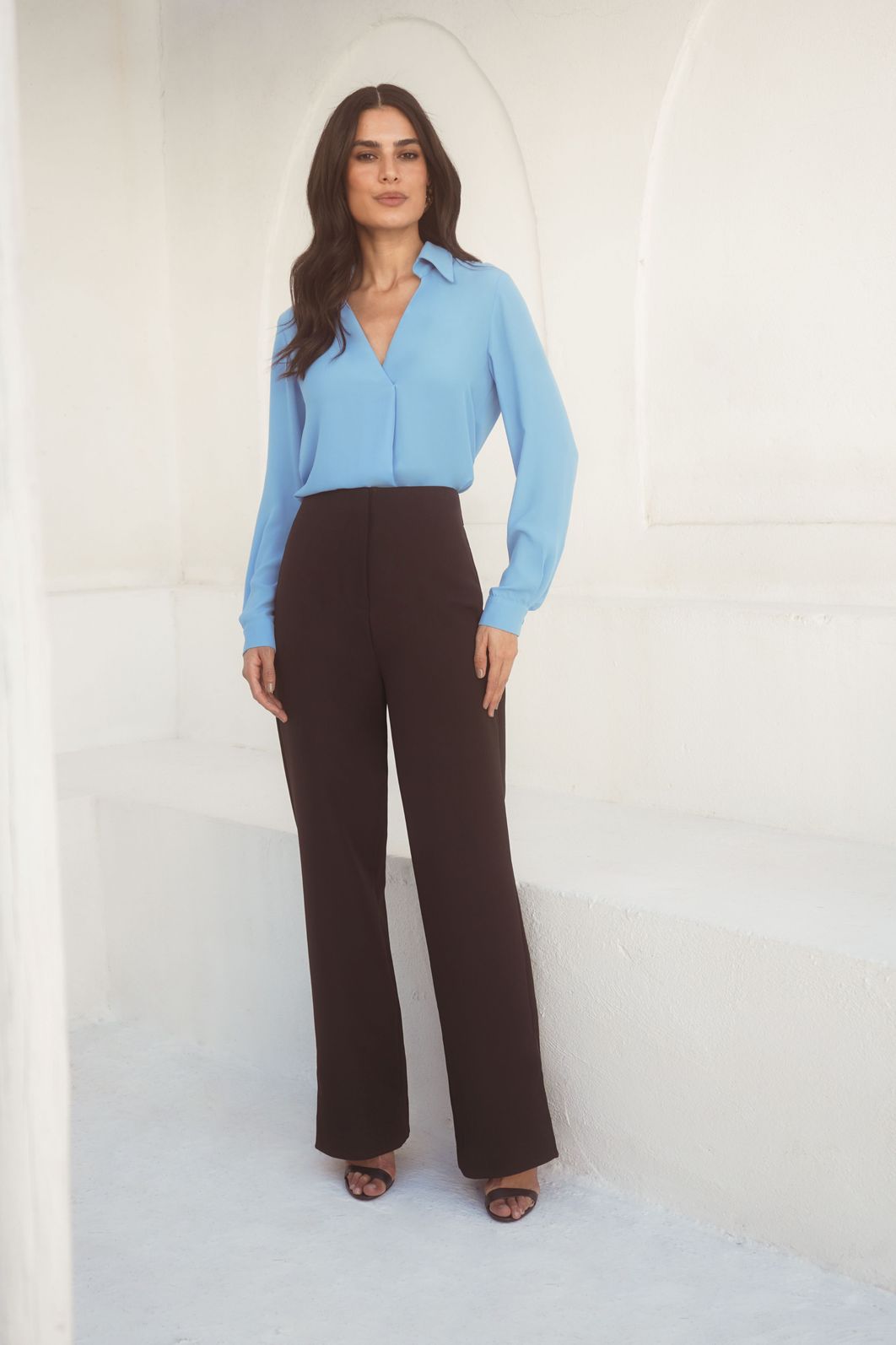 Blusa Gola Decote Prega - Donna Ritz Blusa Gola Decote Prega - Donna Ritz