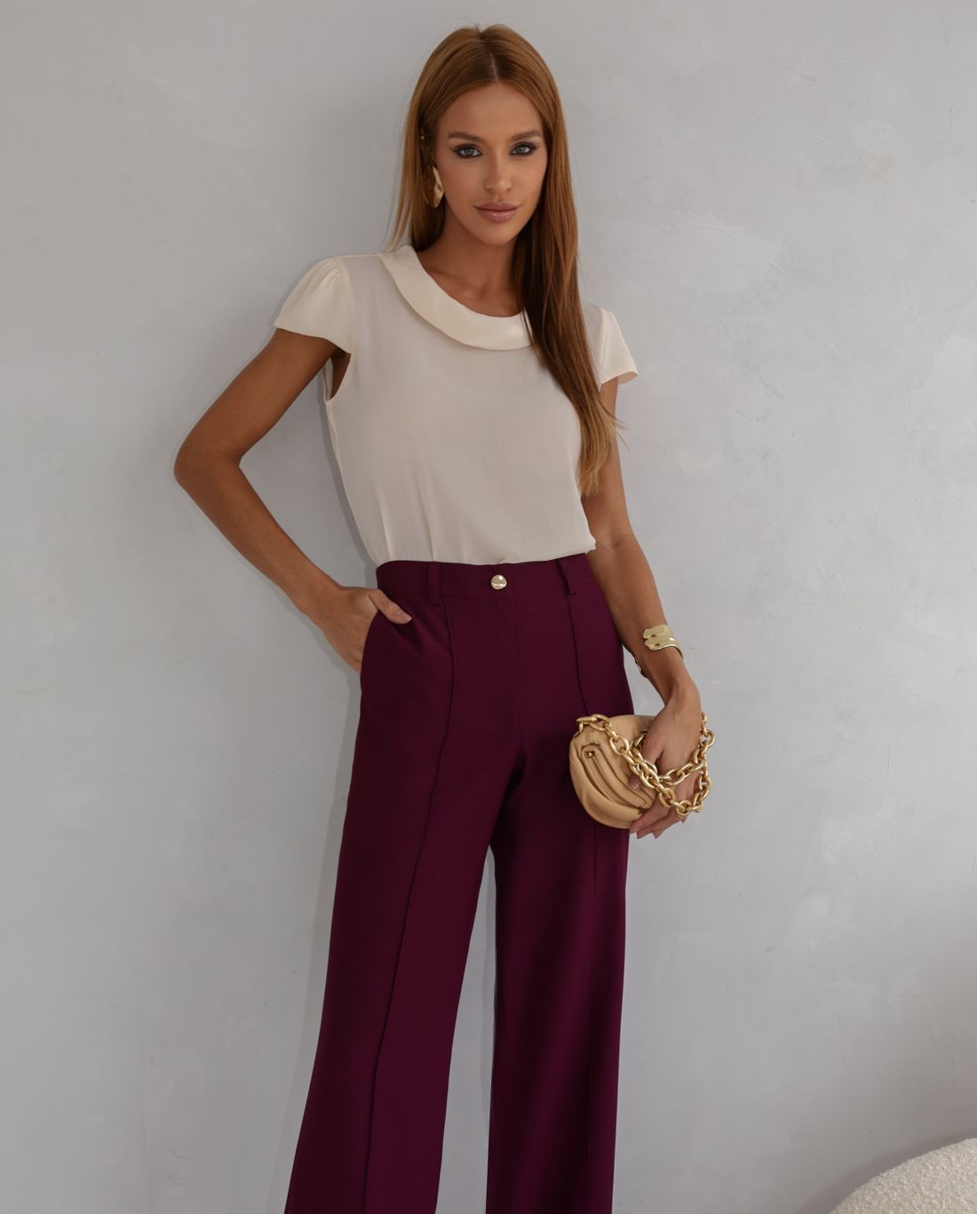 Blusa Crepe Com Gola - Doce Flor