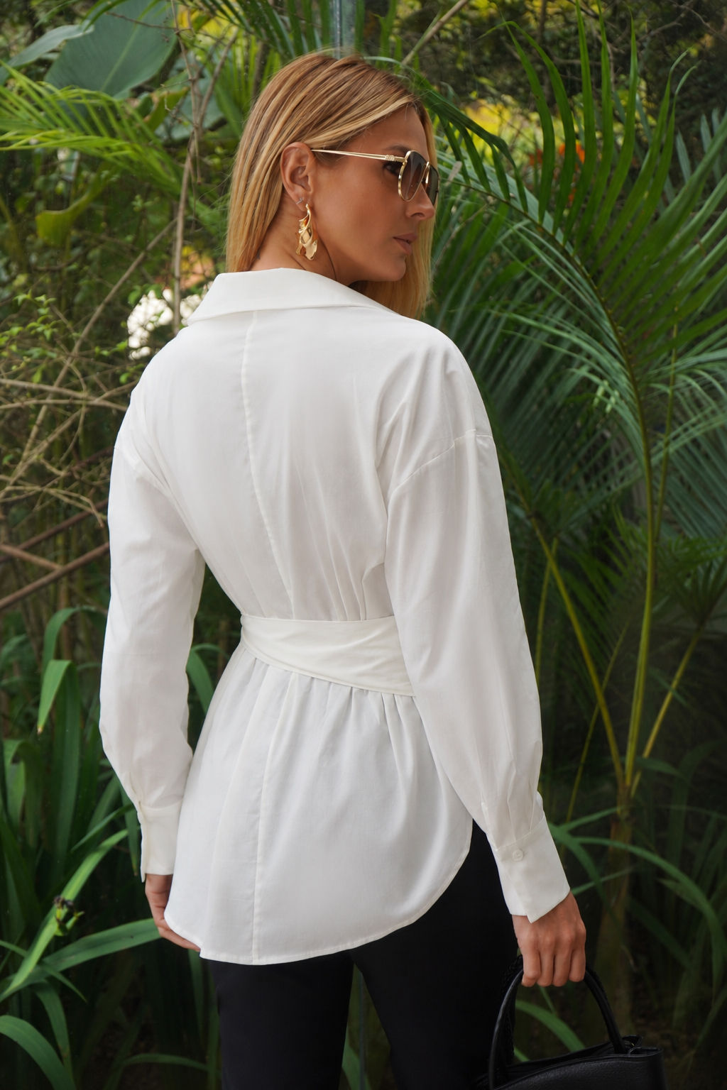 Camisa Tricoline Amarração - Donna Ritz Camisa Tricoline Amarração - Donna Ritz