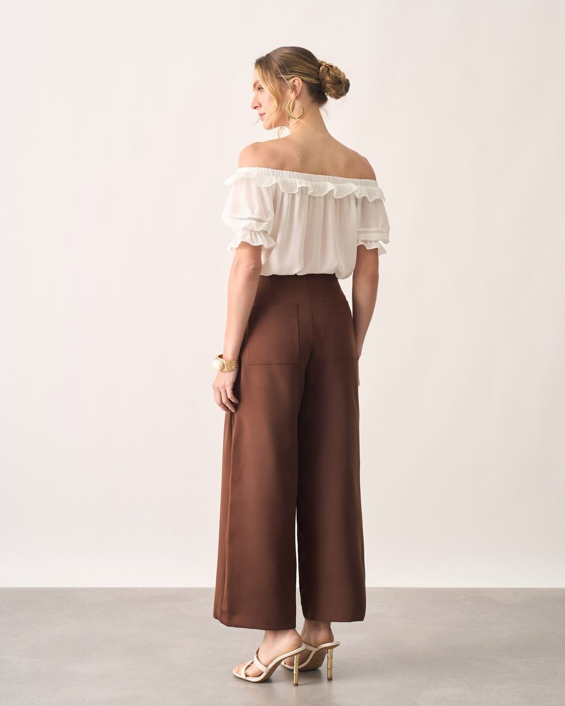 Blusa Crepe Ciganinha Babados - Milalai Blusa Crepe Ciganinha Babados - Milalai