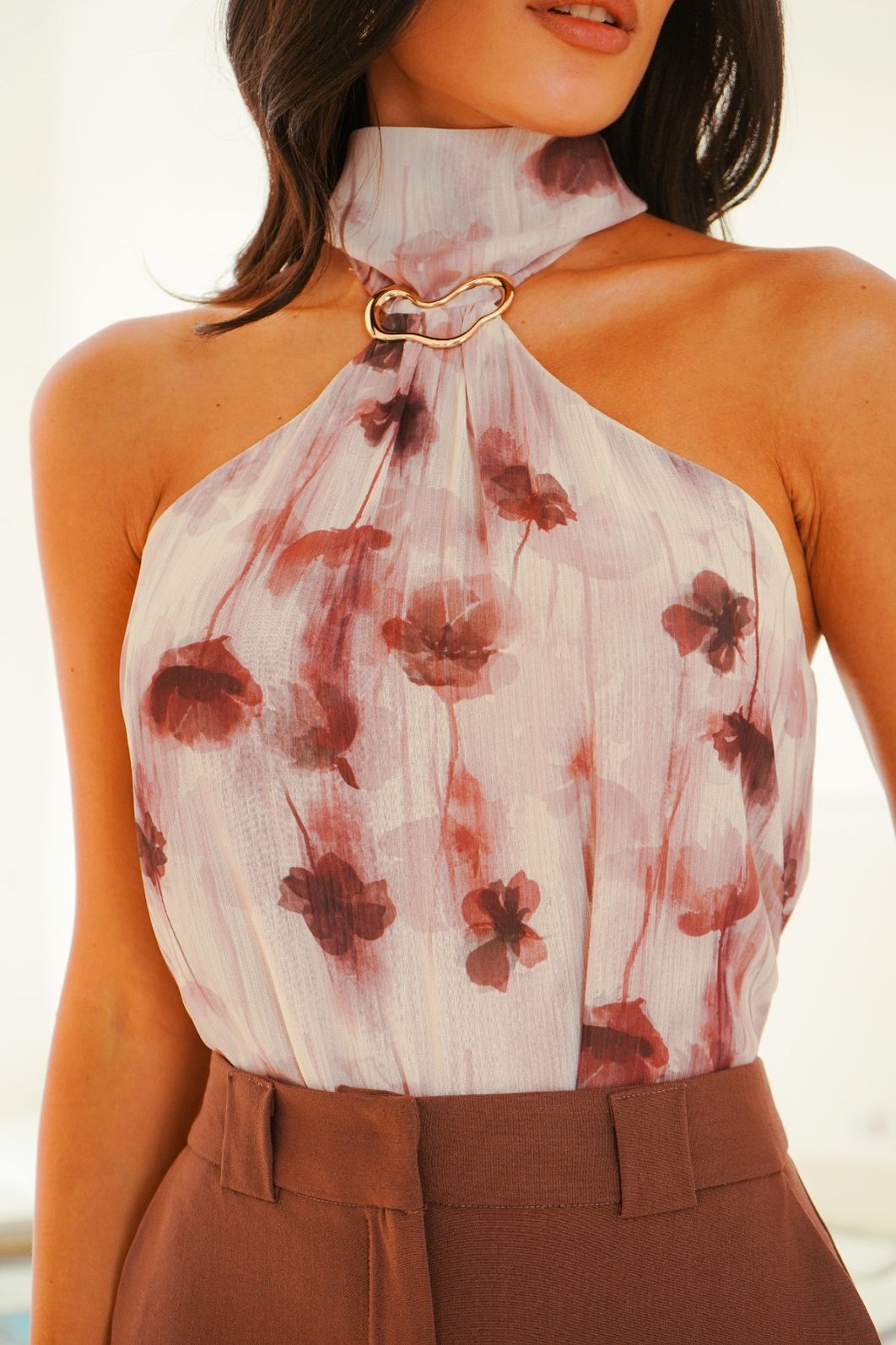 Regata Halter Estampa Floral Exclusiva - Donna Ritz