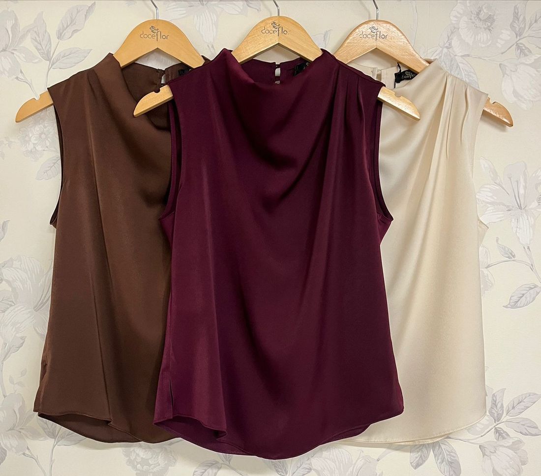 Regata Gola Degagê Satin - Doce Flor