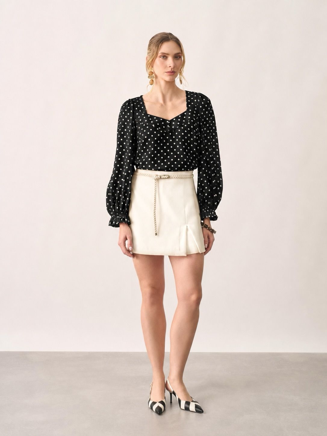 Blusa Crepe Manga Longa Poás - Milalai Blusa Crepe Manga Longa Poás - Milalai