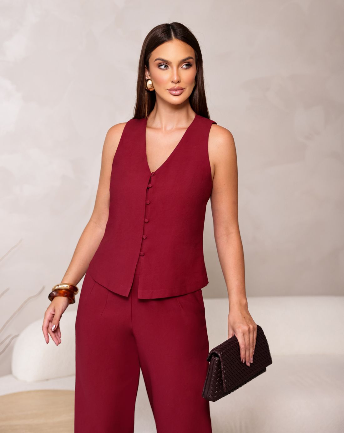 Calça Pantalona Martingale Cós - Doce Flor Calça Pantalona Martingale Cós - Doce Flor