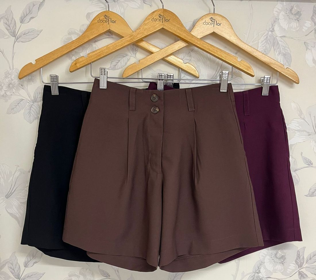 Short Alfaiataria com Pregas - Doce Flor Short Alfaiataria com Pregas - Doce Flor