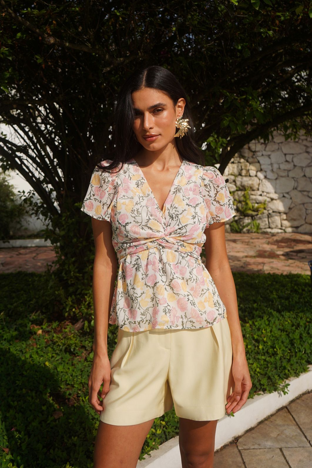 Blusa Floral Yoryu - Donna Ritz Blusa Floral Yoryu - Donna Ritz