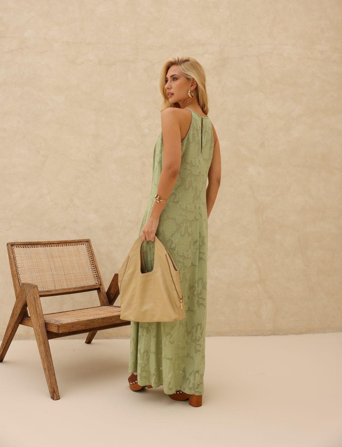 Vestido Longo Em Chiffon - Doce Flor