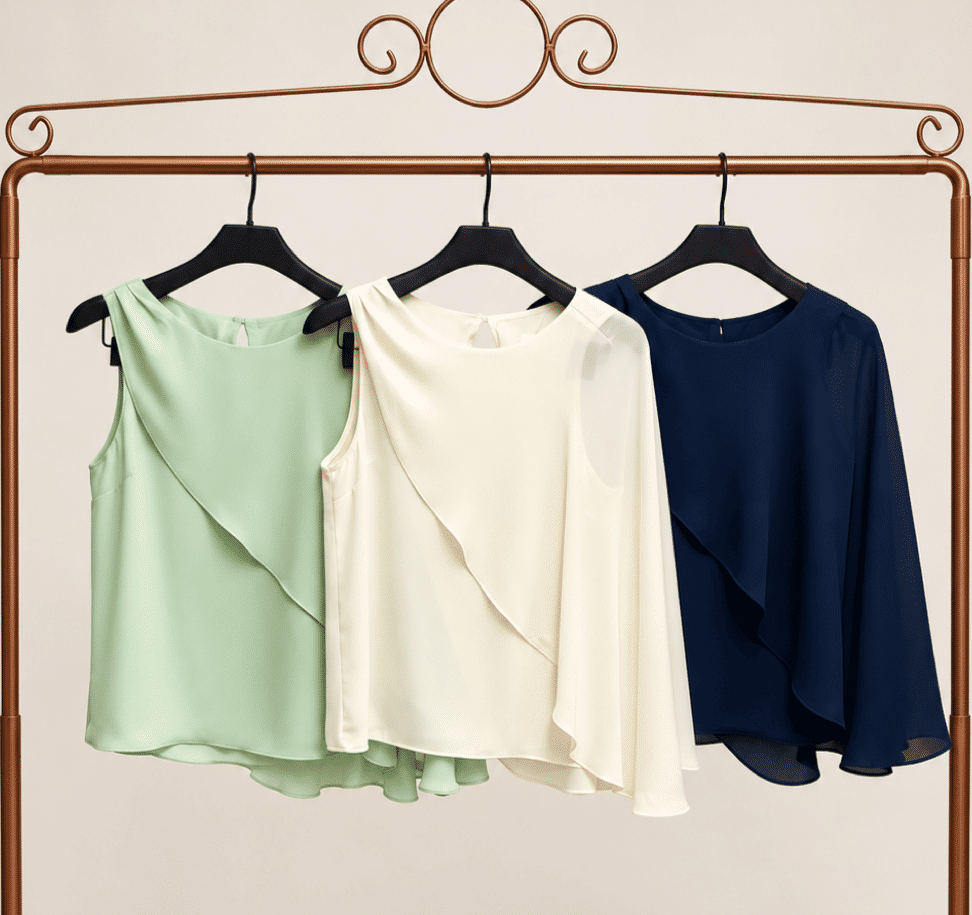 Blusa Crepe Capa Assimétrica - Milalai Blusa Crepe Capa Assimétrica - Milalai