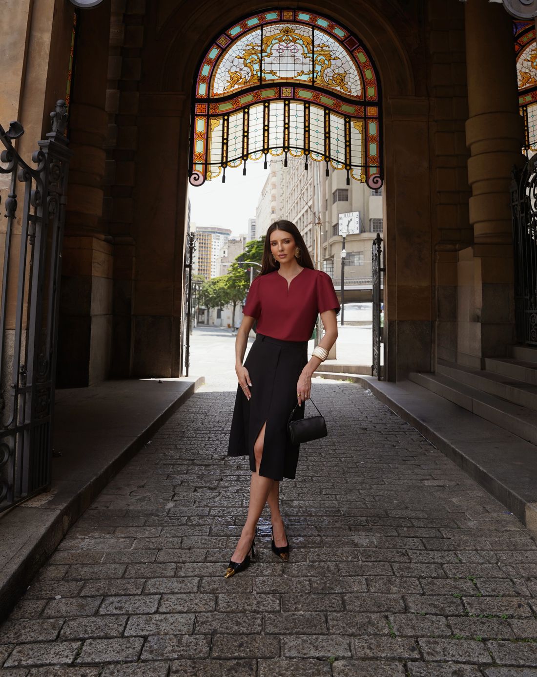 Blusa Com Fenda No Decote - Doce Flor