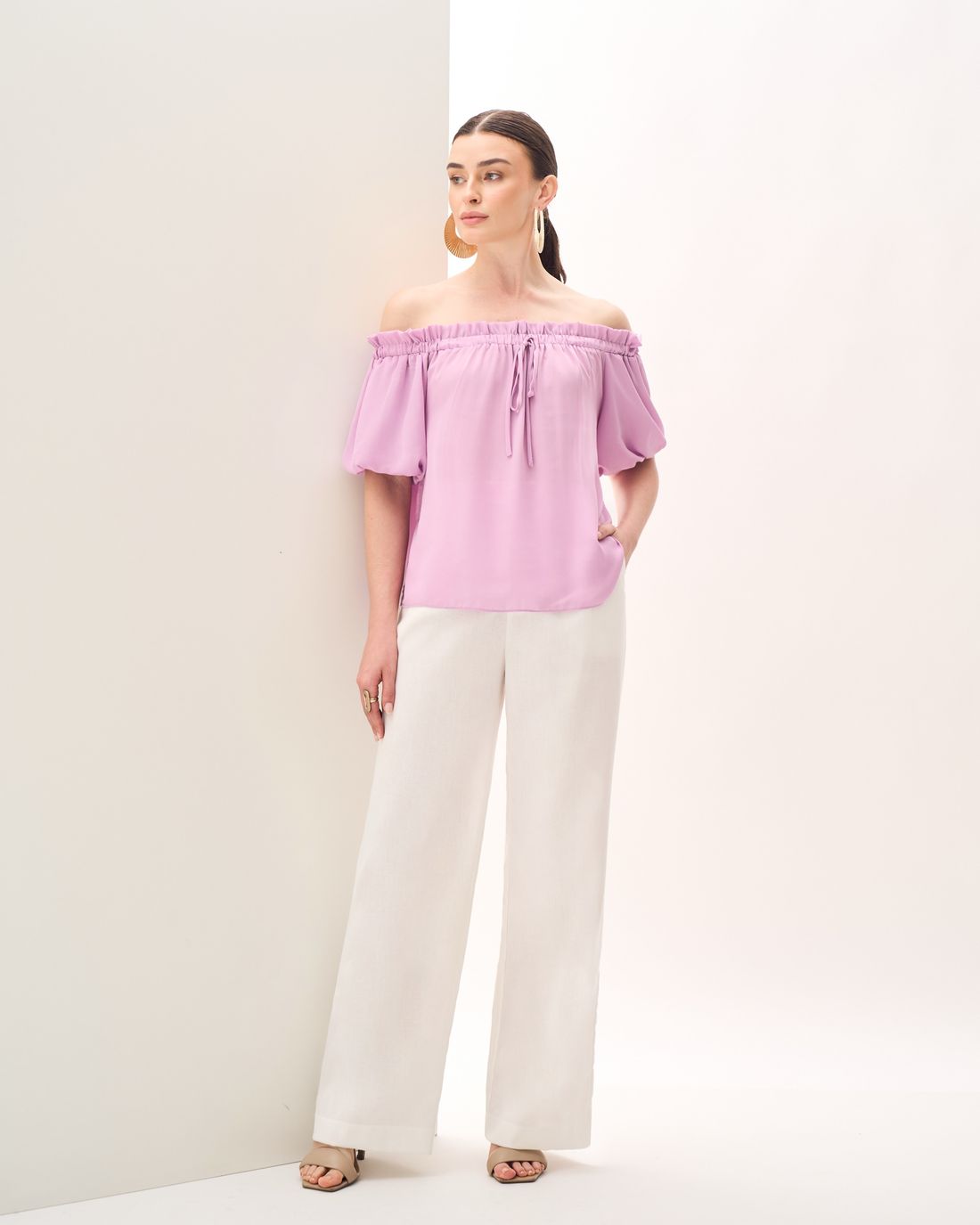 Blusa Crepe Ombro a Ombro - Milalai Blusa Crepe Ombro a Ombro - Milalai