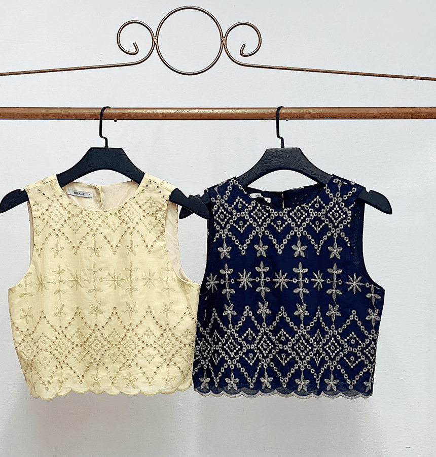 Blusa Cropped Algodão Bordado - Milalai Blusa Cropped Algodão Bordado - Milalai