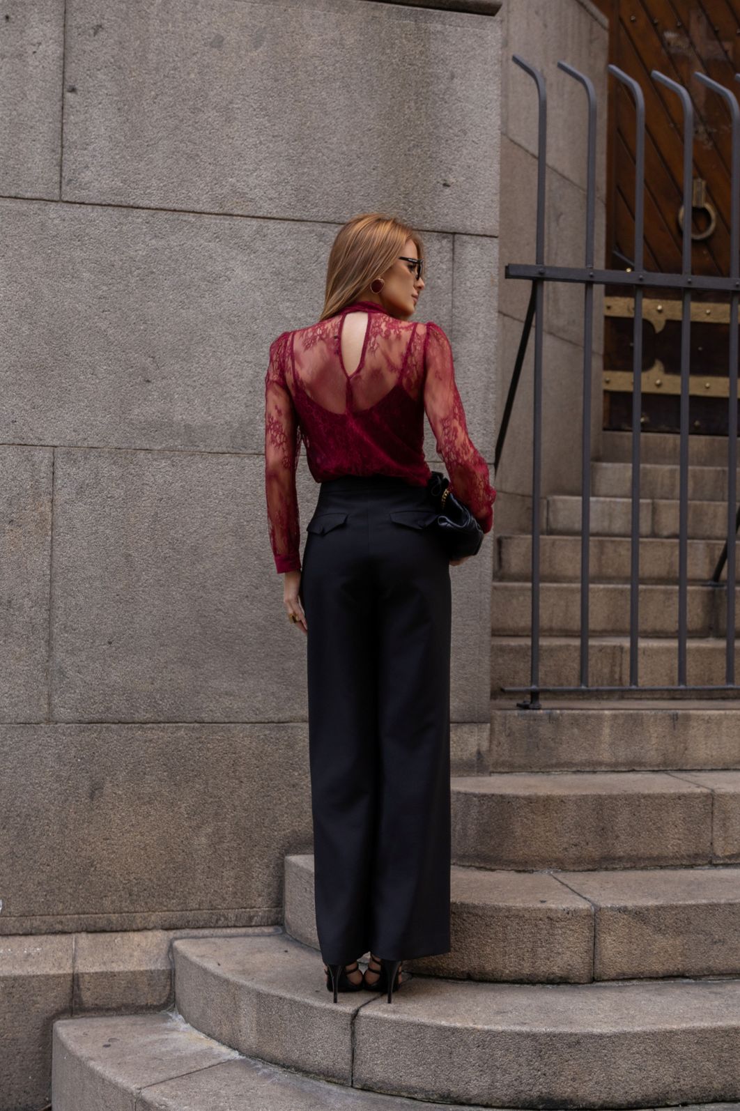 Blusa Manga Longa Gola Laço Renda - Doce Flor