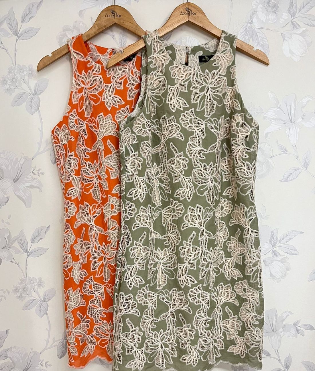 Vestido Tubinho Algodão Bordado - Doce Flor Vestido Tubinho Algodão Bordado - Doce Flor