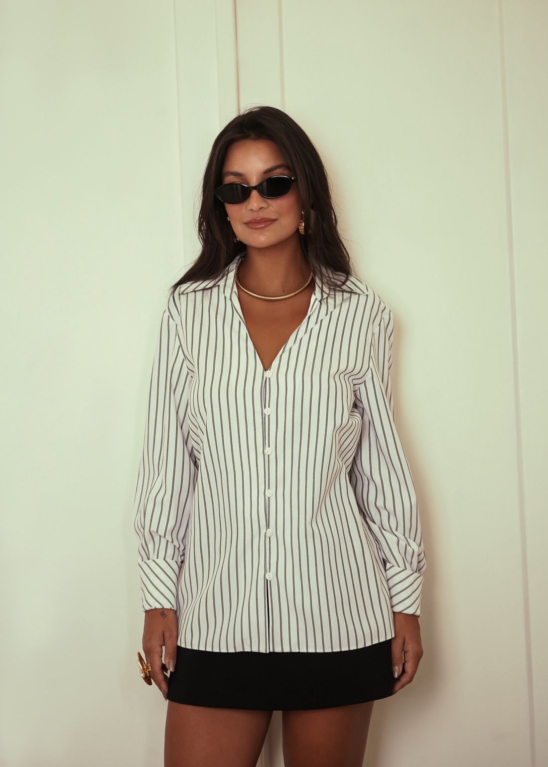 Camisa Listrada Amarração - Donna Ritz Camisa Listrada Amarração - Donna Ritz