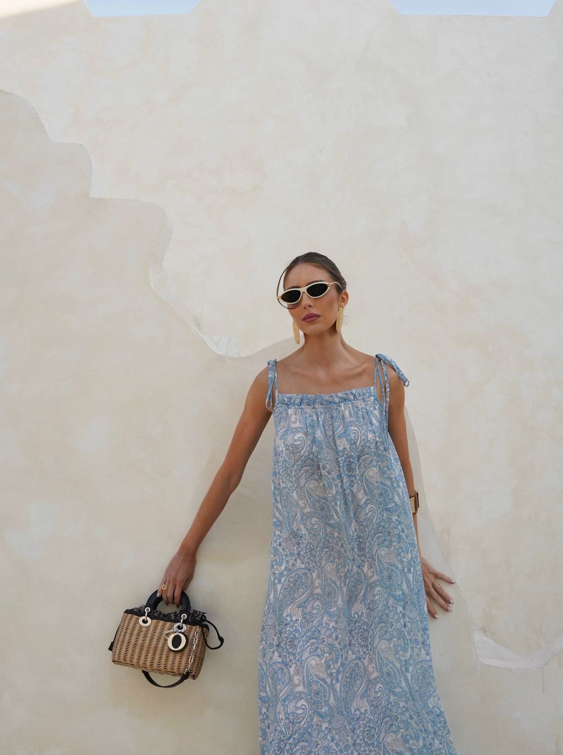 Vestido Longo Com Alças Estampa Cashmere - Doce Flor Vestido Longo Com Alças Estampa Cashmere - Doce Flor