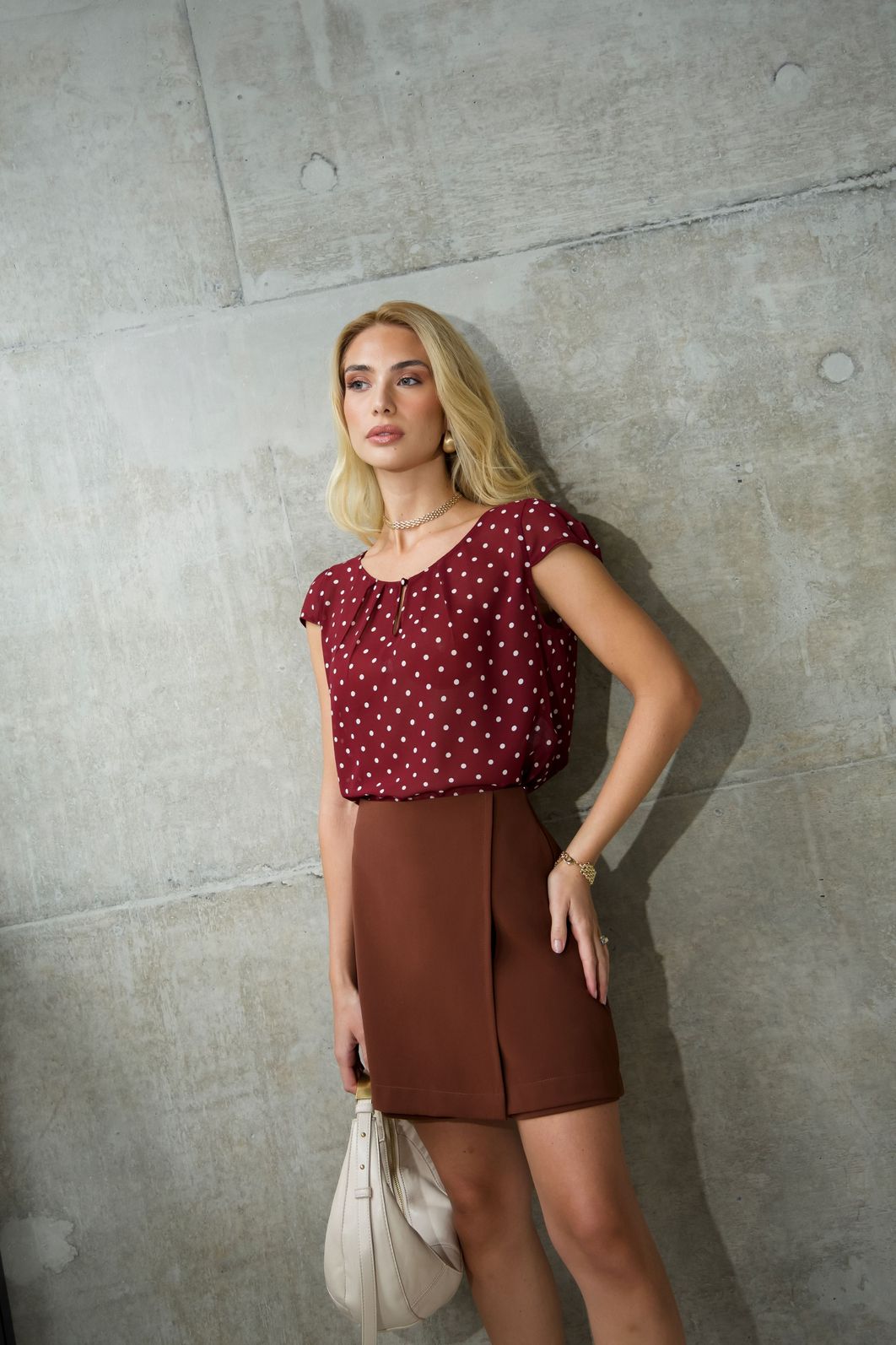 Short Saia Alfaiataria Transpassada - Doce Flor