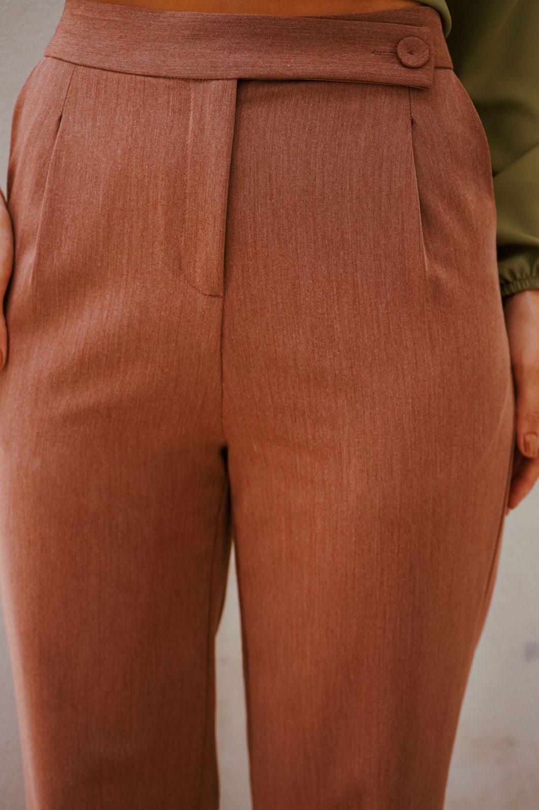 Calça Reta Alfaiataria Mista - Donna Ritz Calça Reta Alfaiataria Mista - Donna Ritz