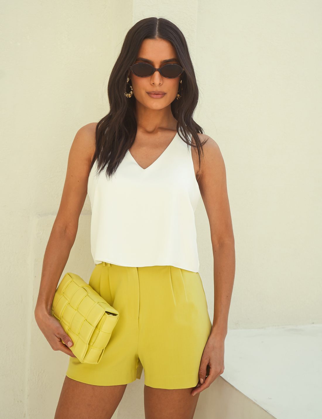 Shorts Pregas Elástico - Donna Ritz