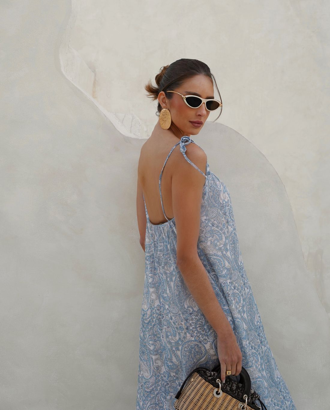 Vestido Longo Com Alças Estampa Cashmere - Doce Flor Vestido Longo Com Alças Estampa Cashmere - Doce Flor