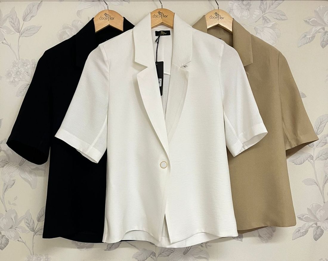 Blazer Manga Curta - Doce Flor