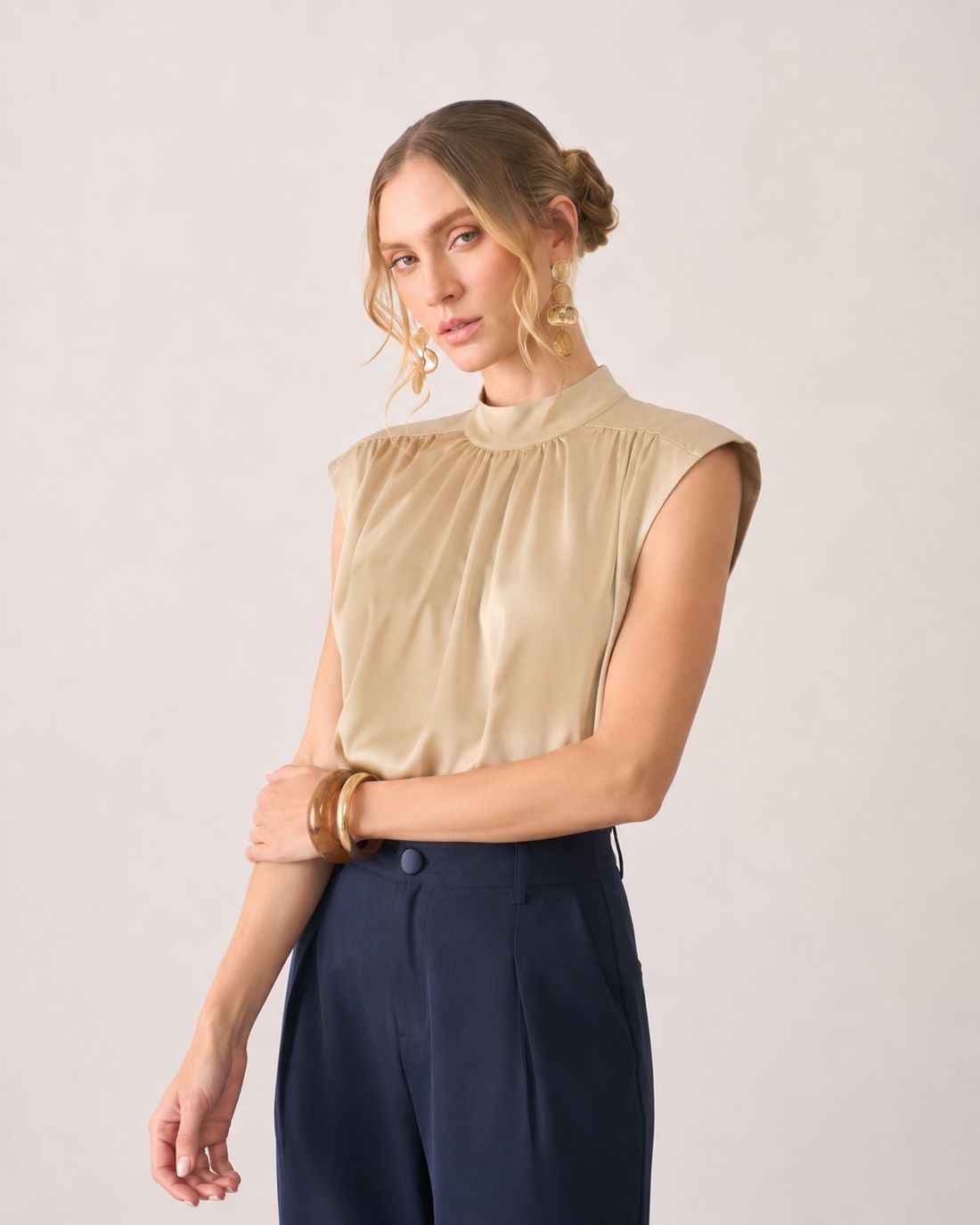 Blusa Crepe Acetinado - Milalai Blusa Crepe Acetinado - Milalai
