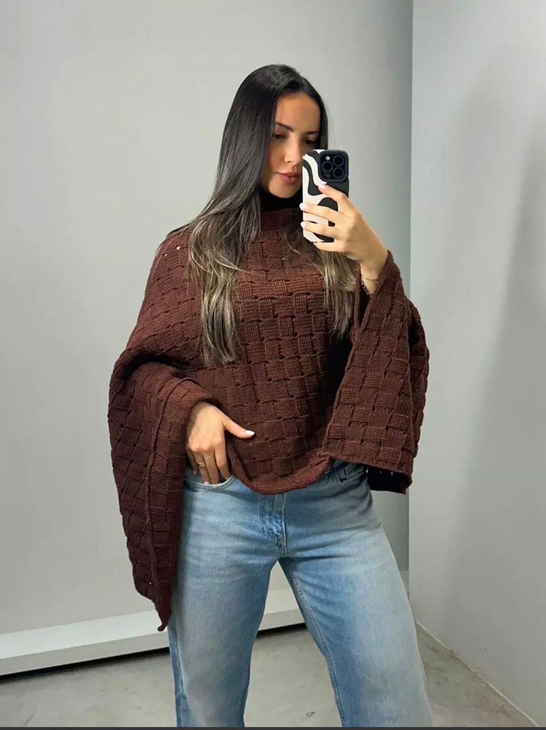 Capa Poncho Tricot Capa Poncho Tricot