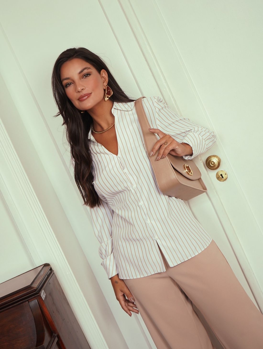 Camisa Listrada Amarração - Donna Ritz Camisa Listrada Amarração - Donna Ritz