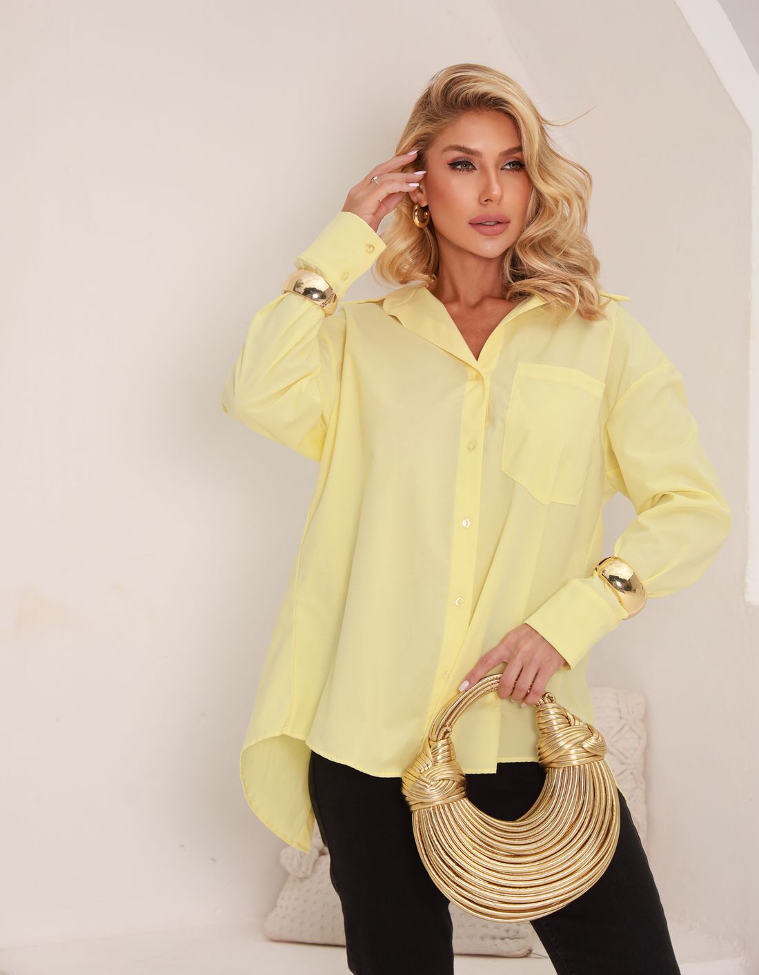 Camisa Tricoline Amarração Costas - Reve Brand