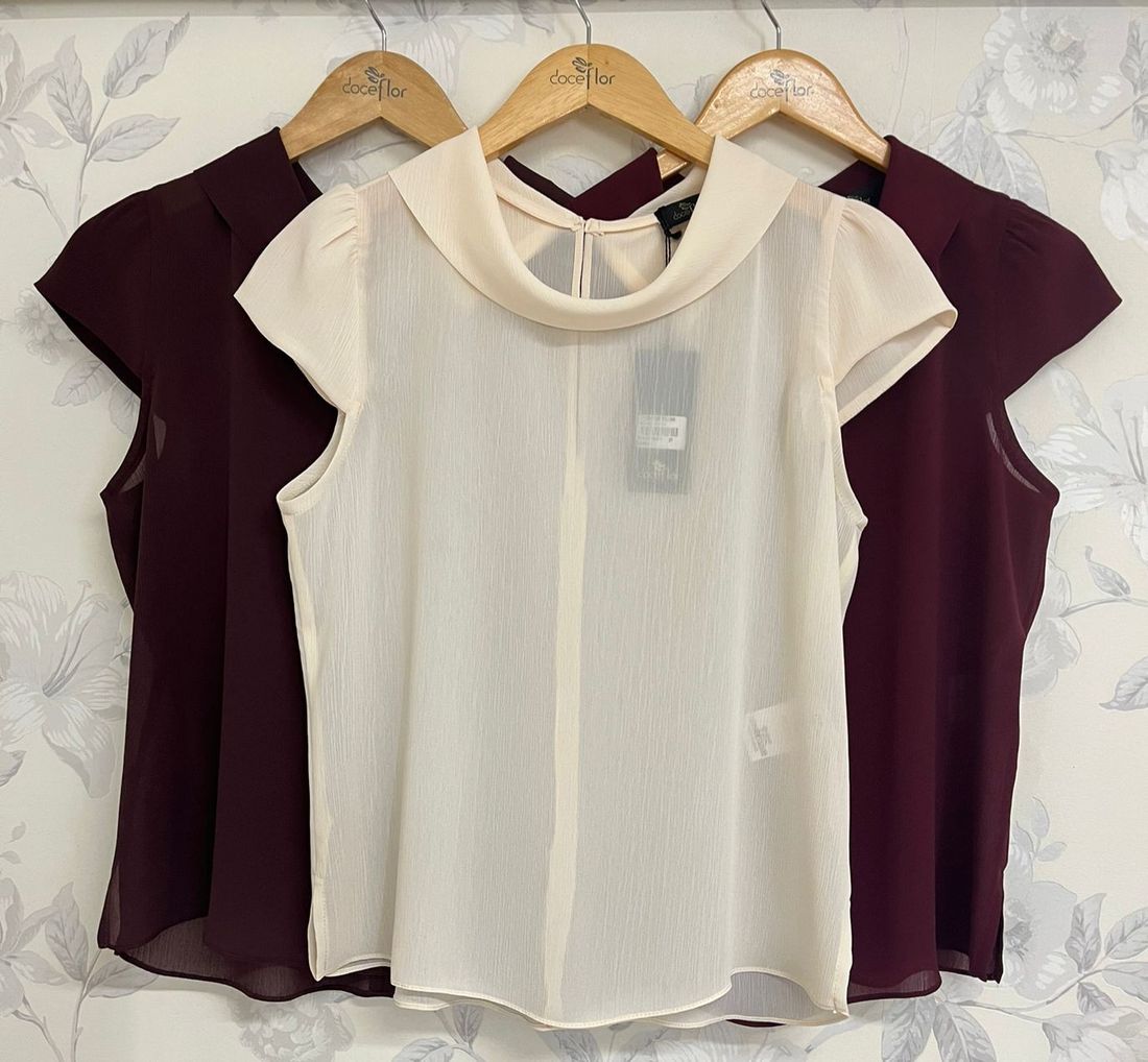 Blusa Crepe Com Gola - Doce Flor